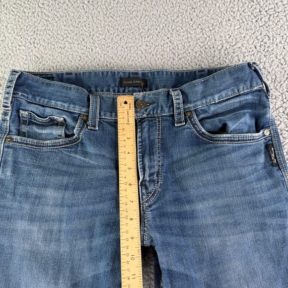 Silver Jeans Mens 34x32 Blue Eddie Relaxed Fit Tapered Leg Faded Medium Wash - Picture 6 of 8